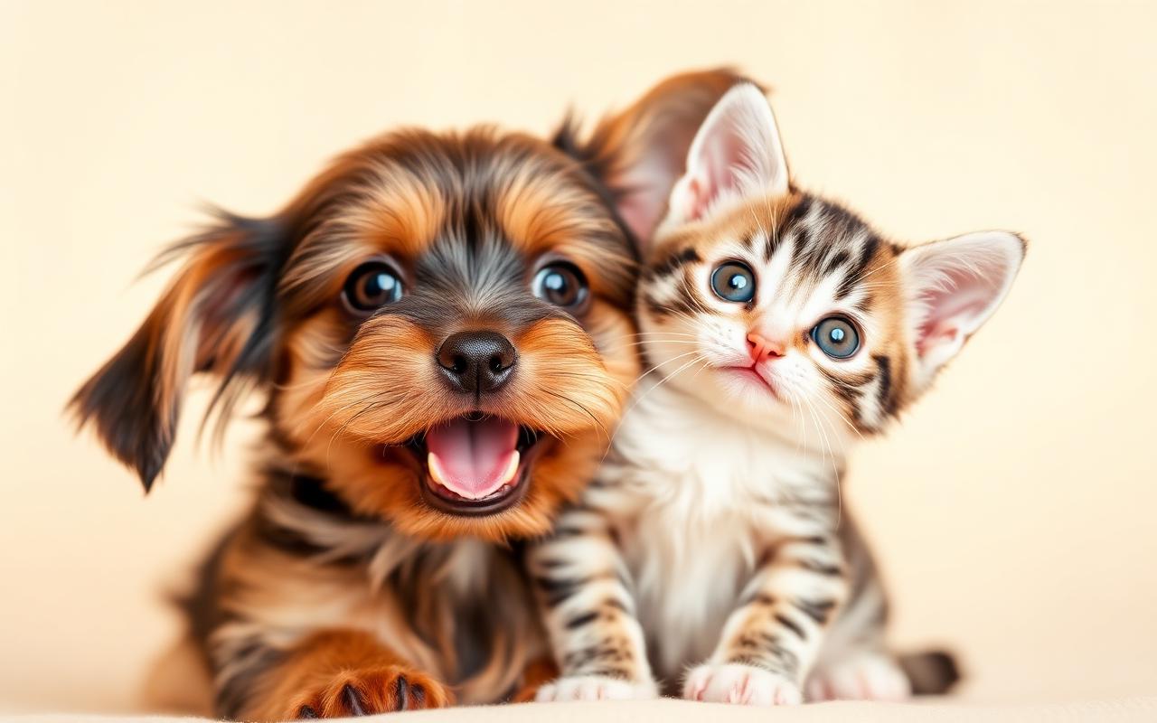 Perro y gato listos para viajar